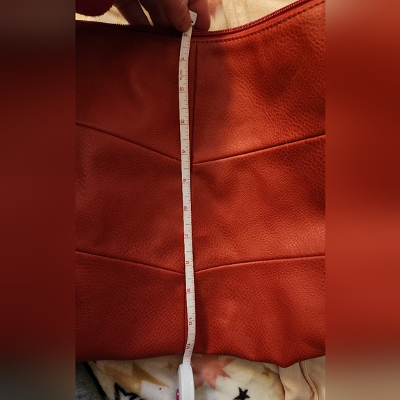 NWOT Red Cross Stitch *faux leather* Purse - Picture 12 of 16